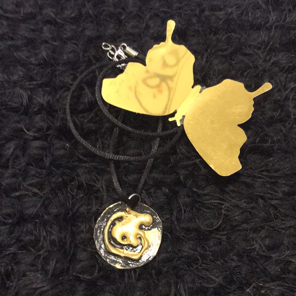 Reversible Rare Vintage Boho One of a Kind Handmade Necklace